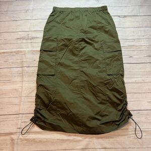NWT B Young Bydatine Cargo Pockets Skirt Olive Green Women's 38 (Fits 30x32)